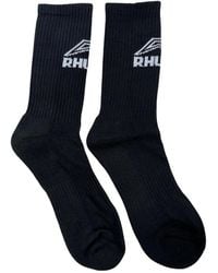 Rhude - Footy Sokken Met Logo Intarsia - Lyst