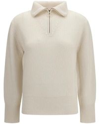 forte_forte - Ribbed Half-Zip Jumper - Lyst