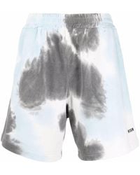 MSGM - Pantalones cortos de chándal con motivo tie-dye - Lyst