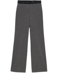 MSGM - Wide-Leg Waistband Trousers - Lyst