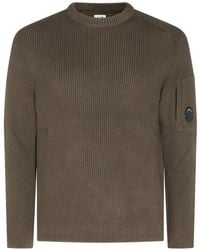 C.P. Company - Ribbed-Knit Lens-Detail Sweater - Lyst