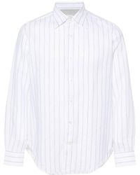 Eleventy - Pinstriped Linen Shirt - Lyst