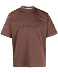 Sunnei - Logo-Print Cotton T-Shirt - Lyst