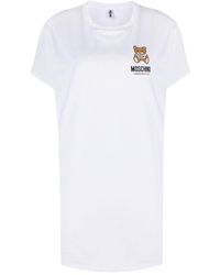 Moschino - Robe courte à logo imprimé Teddy Bear - Lyst