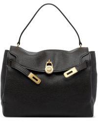 MICHAEL Michael Kors - Large Hamilton Textured Leather Satchel Bag - Lyst
