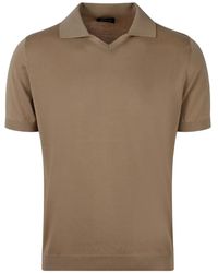 Drumohr - Short-Sleeve Polo-Collar T-Shirt - Lyst