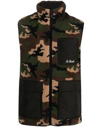 Mc2 Saint Barth - Camouflage-Print Zipped Gilet - Lyst