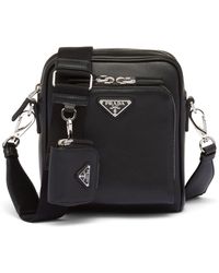 Prada - Triangle-logo Leather Shoulder Bag - Lyst