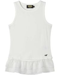 Mini Cream - Ruffled-Trim Sleeveless Top - Lyst