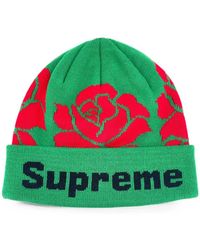 Supreme - Rose-Knit Beanie Hat - Lyst