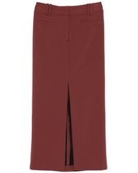 Patrizia Pepe - Logo-Detail Midi Skirt - Lyst
