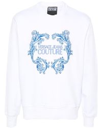 Versace - Logo-print Cotton Sweatshirt - Lyst
