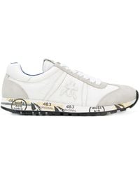 Premiata - White And Grey Lucy Sneakers - Lyst