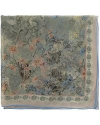 McQueen - Floral Skull-Print Scarf - Lyst