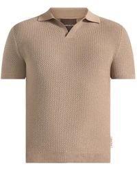 Manière De Voir - Rowen Textured Knit Revere Polo Shirt - Lyst