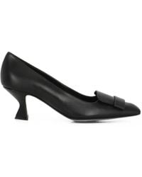 Sergio Rossi - Plaque-Detail Squared-Toe Heeled Pumps - Lyst