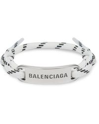 Balenciaga - Logo-engraved Plate Bracelet - Lyst
