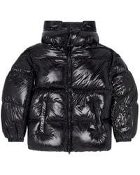 DIESEL - Down Puffer Jacket With Detachable Hood - Lyst