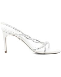 Rene Caovilla - Slingback-Sandalen mit Kristallen 90mm - Lyst