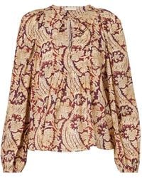 Ulla Johnson - Floral-Print Ruffled Blouse - Lyst