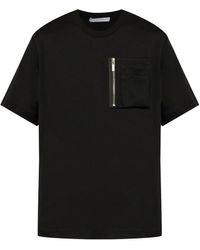 Helmut Lang - Zip Pocket Cotton T-Shirt - Lyst