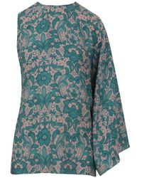Gianluca Capannolo - Lace-Print One-Shoulder Top - Lyst