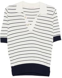 Liu Jo - Striped Polo Top - Lyst