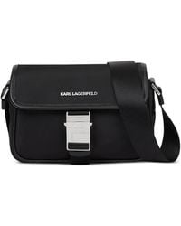 KARL LAGERFELD - K/Nylon Buckle Messenger Bag - Lyst
