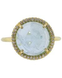Irene Neuwirth - 18Kt Classic Aquamarine And Diamond Ring - Lyst