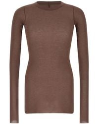 Rick Owens - Rib Ls T Raw-Cut T-Shirt - Lyst