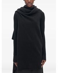 Ann Demeulemeester - Felted-Wool Draped Knitted Top - Lyst