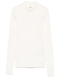 Jil Sander - Ribbed-Knit Mock-Neck Sweater - Lyst