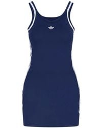 adidas - Robe À Logo Brodé Et Détails Rayés - Lyst