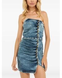 retroféte - Button-Fastening Strapless Mini Dress - Lyst