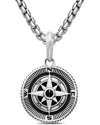 David Yurman - Amuleto Maritime Compass de 29.5 mm en plata de ley con diamantes - Lyst