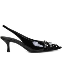 The Attico - Escarpins En Cuir À Bride Arrière 50 Mm - Lyst