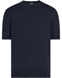 Zegna - Fine-knit Cotton T-shirt - Lyst