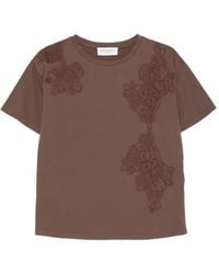 ERMANNO FIRENZE - Floral-Appliqué T-Shirt - Lyst
