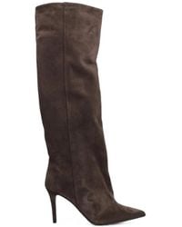 Fabio Rusconi - Suede Pointed-Toe Boots - Lyst
