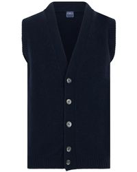 Fedeli - Sleeveless Cashmere Cardigan - Lyst