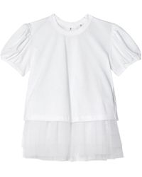 Noir Kei Ninomiya - T-Shirt mit Tüll-Layer - Lyst