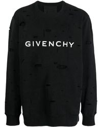 Givenchy - Sudadera con efecto envejecido y logo - Lyst
