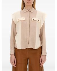 Alysi - Camisa A Dos Tonos De Algodón - Lyst