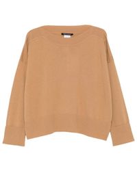 Pennyblack - Boat-Neck Ribbed-Trim Sweater - Lyst