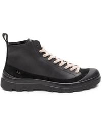 Pànchic - Lace-Up Panelled Ankle Boots - Lyst
