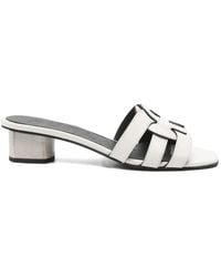 Furla - Logo Leather Sandals - Lyst