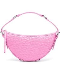 BY FAR - Borsa A Spalla Gib Con Effetto Coccodrillo Goffrato - Lyst