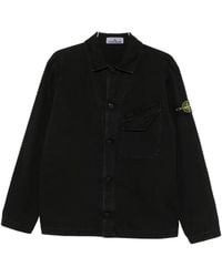 Stone Island - Logo-Patch Chest-Pocket Shirt Jacket - Lyst
