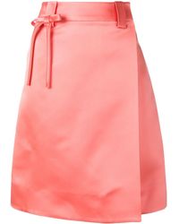 Prada Gewickelter Seidenrock - Pink