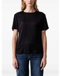 Silvian Heach - Satin-Finish Short-Sleeve Top - Lyst